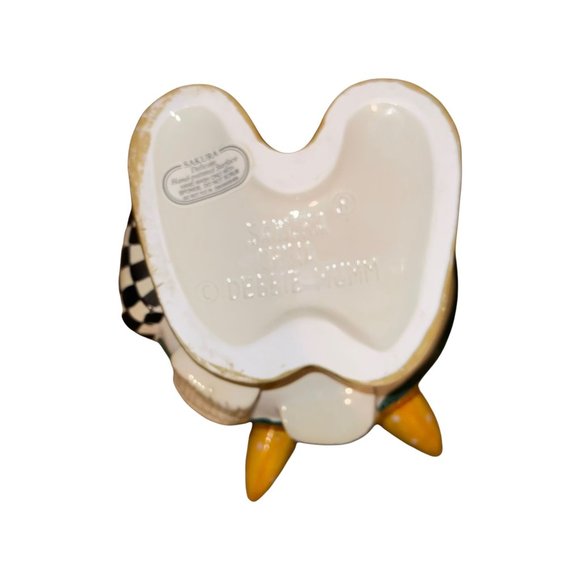 Debbie Mumm Sakura Vintage 90's Hand Painted Snowman Angel Christmas Cookie Jar - Picture 9 of 9